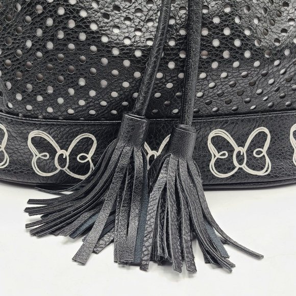 DISNEY Parks Authentic Minnie Mouse Black Handbag/Purse - Picture 2 of 12